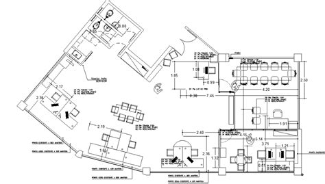 The Office Furniture Layout Plan Provided In This Autocad Drawing File