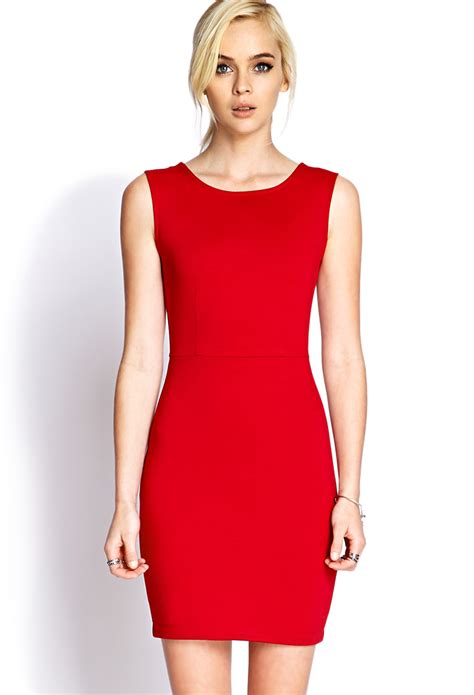 Forever 21 Classic Sleeveless Dress In Red Brick Lyst