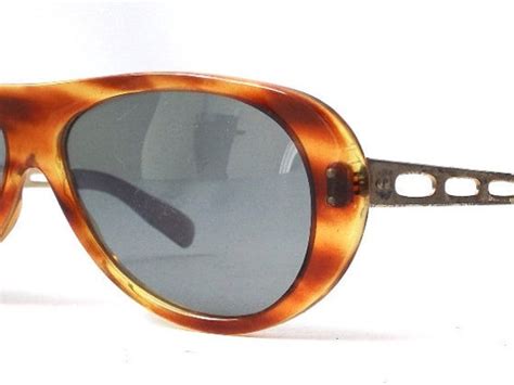 Vintage 1950s Sunglasses Brown Tortoise Shell Plastic
