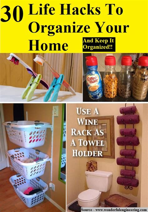 30 Life Hacks To Organize Your Home Home Organization Hacks Cleaning Organizing Organizing