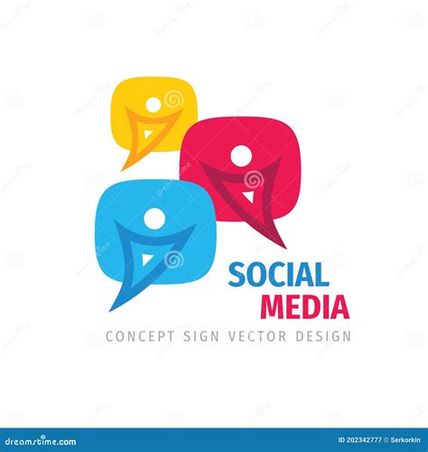 Social Media Communication Logo Design Message Online Chat Icon Sign