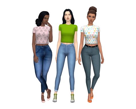 My Sims 4 Blog Crop Top Recolors By Deelitefulsimmer