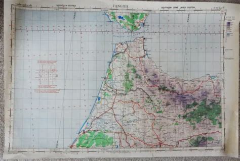 Ww2 Map Morocco Tangier War Office 1942 £999 Picclick Uk