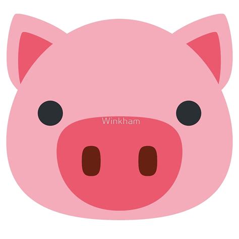 Pig Face Emoji By Winkham Redbubble Clipart Wikiclipart