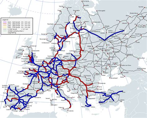 Europe High Speed Rail Map Topographic Map Of Usa With States