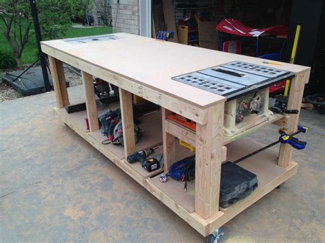 Plans To Build A Workbench On Wheels Image To U