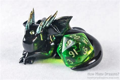 Black Green And Gold D20 Dragon By Howmanydragons On Deviantart