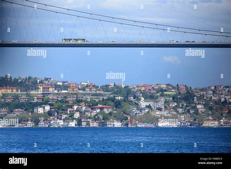 Turkey Istanbul Bridge Europe Asia Above Bosphorus Stock Photo Alamy
