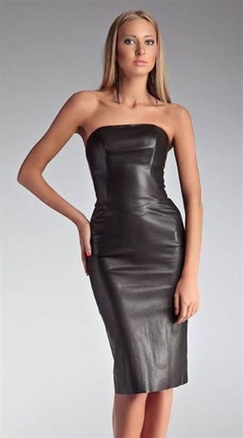 47 Wonderful Leather Dress Design Ideas That Inspire You Leather Dress Outfit Faux Leather