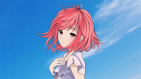 Download Wallpaper 2560x1440 Girl Glance Cute Anime