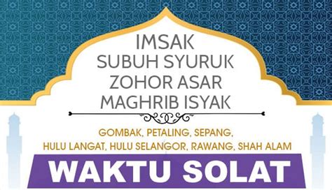 Muslims are in majority in this city and there are ample mosques situated here. Waktu Solat - Selangor dan Wilayah Persekutuan - Yo Handry