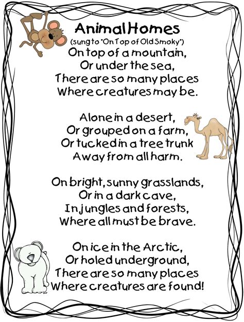First Grade Wow Science School Pinterest Poem Animal And Songs