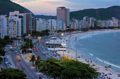 Copacabana At Night Rio De Janeiro By Gabrielle And Michel Therin Weise