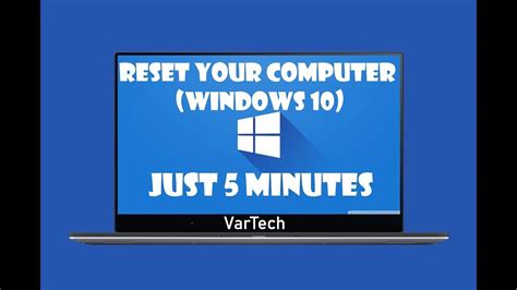How To Reset Your Computer Windows 10reset Windows 10 Without