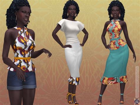 African Pinup Clothing Set At Sims 4 Diversity Project Sims 4 Updates