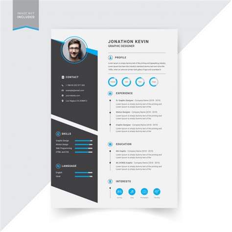 Más de 50 diseños y plantillas de curriculum vitae para descargar gratis. Diseño creativo moderno de la plantilla del curriculum vitae | Vector Premium