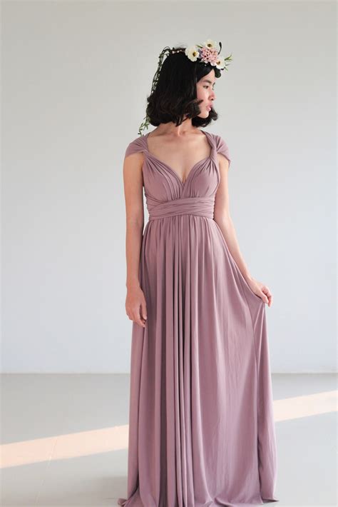 Infinity Dress Mauve Purple Convertible Dress Bridesmaid Etsy