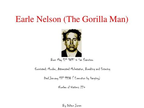 Earle Nelson The Gorilla Man
