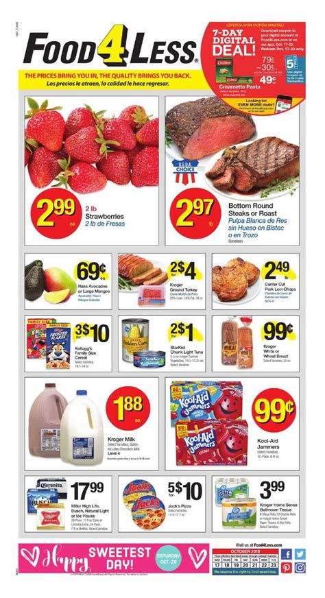 Updated each week, find sales on grocery, meat and seafood, produce, cleaning supplies, beauty, baby products and more. Food 4 Less Weekly Ad Flyer Mar 31 - Apr 6, 2021 ...