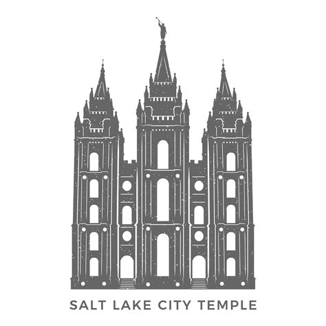 Salt Lake City Utah Temple Lds Printable Icon Etsy
