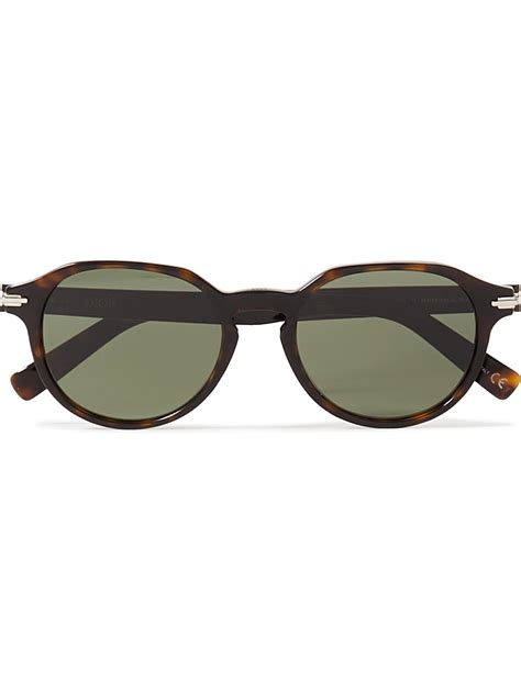 Dior Diorblacksuit R2i Round Frame Acetate Sunglasses Tortoiseshell Editorialist