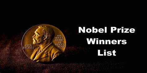 Nobel Prize Winners 2023 List Nobel Prize Winners Pdf 2023