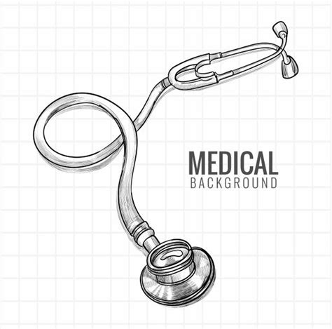 Free Vector Hand Draw Medical Stethoscope Sketch Design Stethoscope