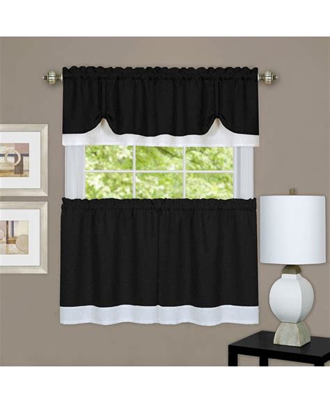 Achim Darcy Window Curtain Tier And Valance Set 58x24 And Reviews