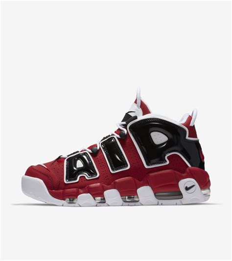 Nike Air More Uptempo 96 Varsity Red And Black And White