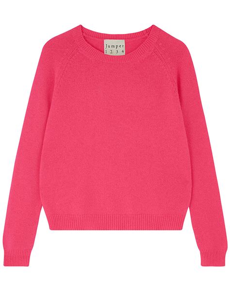 Jumper 1234 Neon Pink Cropped Crew Neck Sweater Stanley Korshak