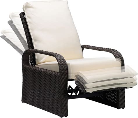 Rattan Outdoor Recliner Chairs ~ Outdoor Chaise Lounge Chair Rattan Lounger Recliner Chair