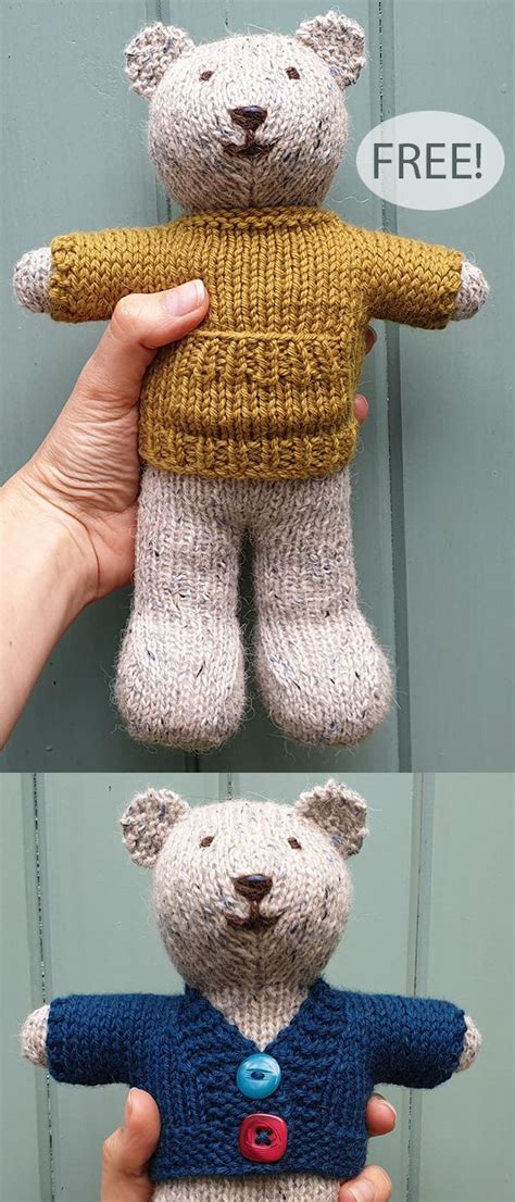 Free Knitting Pattern For Ted The Bear With Wardrobe Teddy Bear Knitting Pattern Knitting