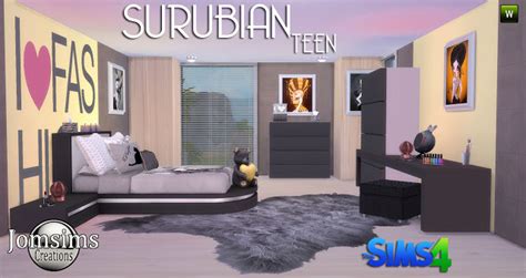 Sims 4 Ccs The Best Teen Bedroom Set By Jomsims