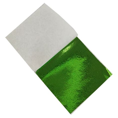 Gilding Metal Leaf Green Coloured Gold Leaf 9 X 9cm 10 X Etsy Canada