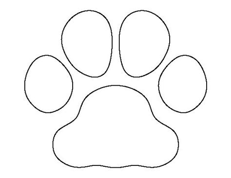 Bulldog Paw Print Pattern Use The Printable Outline For