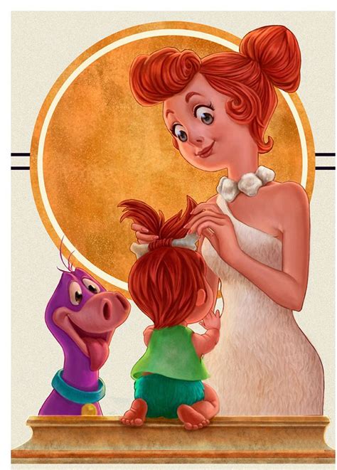 Wilma Pebbles And Dino Mothers Day Flintstones Cartoon Disney