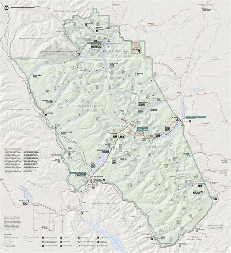 33 Map Glacier National Park Maps Database Source