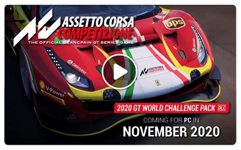 Assetto Corsa Competizione Gt World Challenge Pack Dlc Trailer