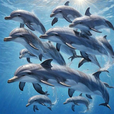 Premium Ai Image Realistic Dolphin On The Ocean Generative Ai