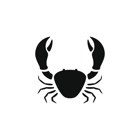 Crab Silhouette Vector Design For Logo Icon 6721920 Vector Art At Vecteezy