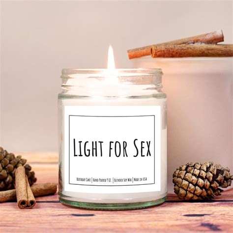 Light For Sex Funny Scented Candle Sexy Birthday T For Etsy Hong Kong