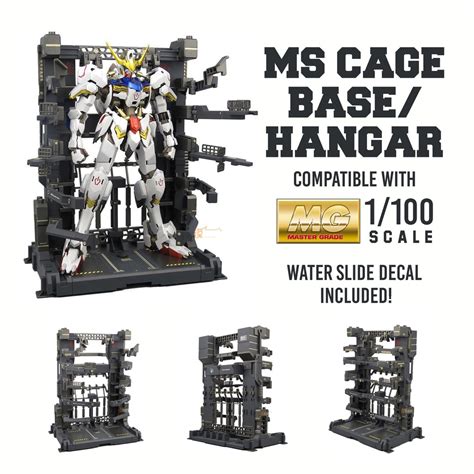 Readystock Ms Cage Base Hangar Mg 1100 Gundam Gunpla Stand Domain
