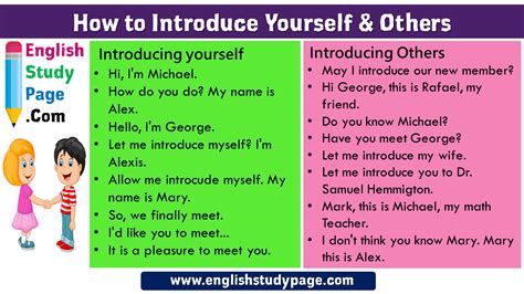 How To Introduce Yourself And Others In English