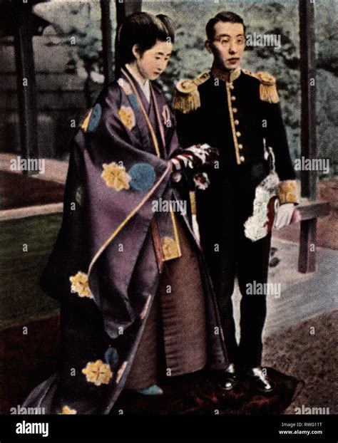 Emperor Hirohito And Empress Nagako Original Silver Gelatin Photograph 1924 Br