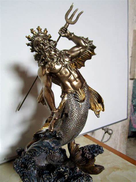 Escultura De Poseidon En Color Bronce Nuevo Mercado Libre