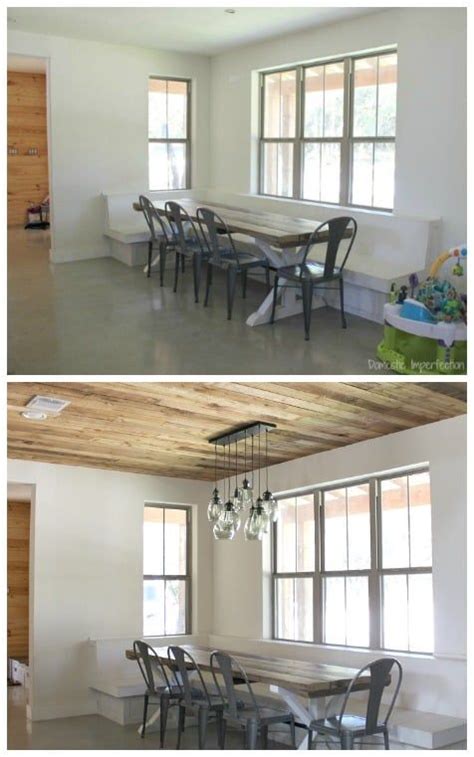 Consider adding plank ceilings, which make rooms look larger and offer a warm, traditional feel. The Most Gorgeous DIY Rustic Wood Ceiling | Reclaimed wood ...