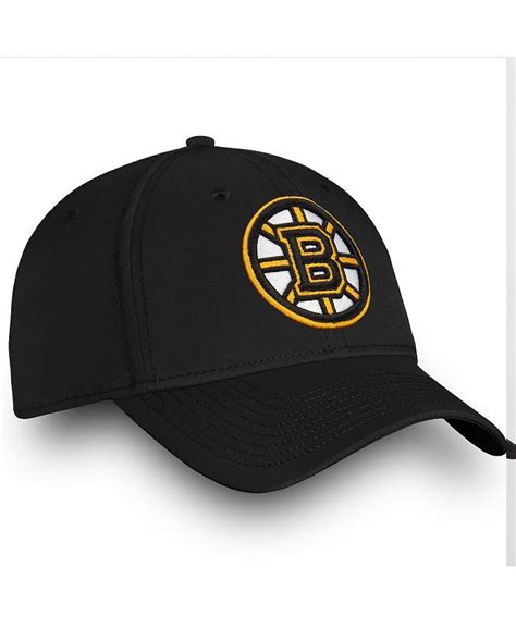 Fanatics Mens Black Boston Bruins Core Primary Logo Flex Hat Macys