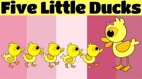 Five Little Ducks 🦆 5 Little Ducks Popular Nursery Rhyme Youtube