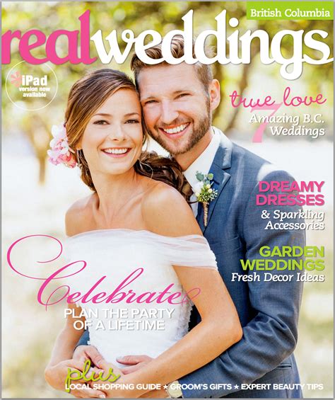 Real Wedding Magazine Front Cover Vancouver Wedding Photographer