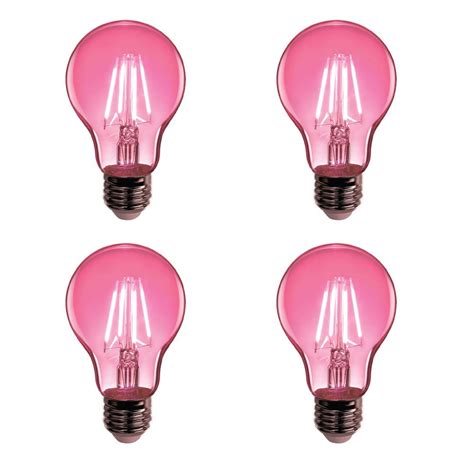 Feit Electric 25 Watt Equivalent Pink Colored A19 Dimmable Filament